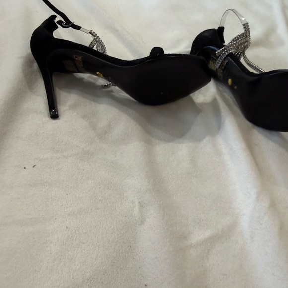 Stuart Weitzman Black Heels with Silver Details - Picture 2 of 3